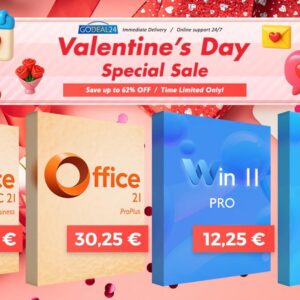 Image article Saint-Valentin Godeal24 : Office 2021 dès 30,25 € et Windows 11 Pro à 12,25 €