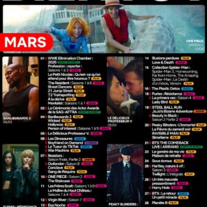 Image article Les films et séries qui arrivent sur Netflix en mars 2026