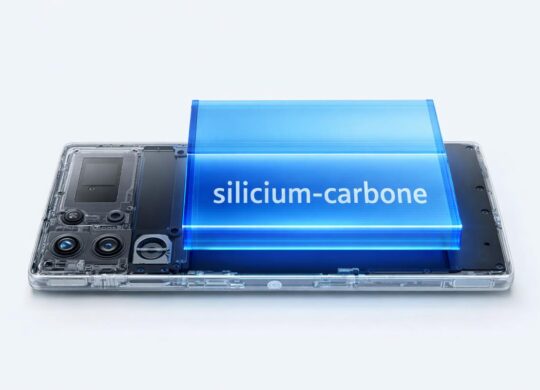 smartphoneavec batetrie silicium-carbone