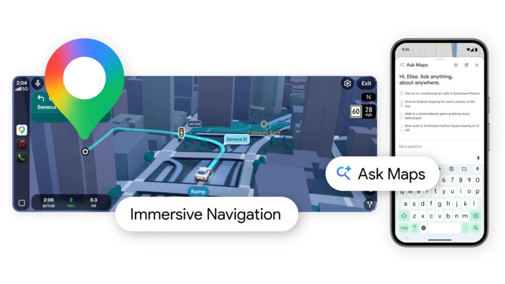 Google Maps Navigation 3D Immersive Ask Maps
