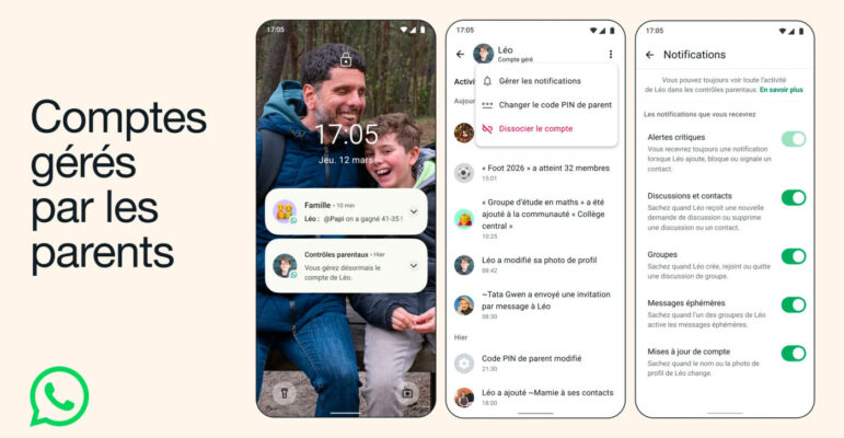 WhatsApp Comptes Enfants Geres Par Parents