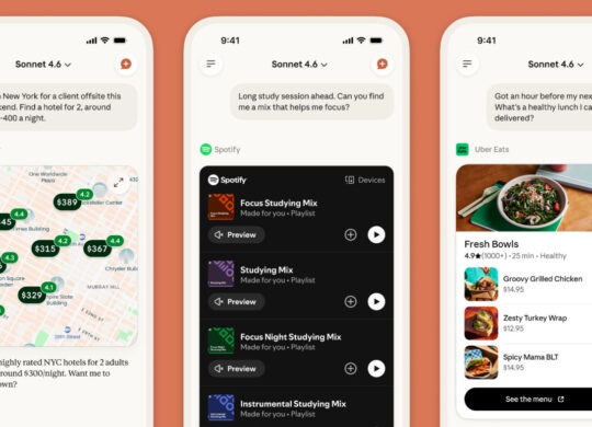 Claude Connecteurs Tripadvisor Spotify Uber Eats