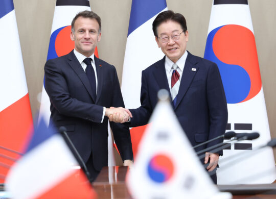 Emmanuel Macron Lee Jae-myung President Coree du Sud