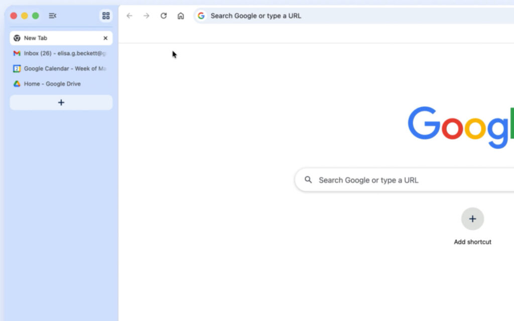 Google Chrome Onglets Verticaux