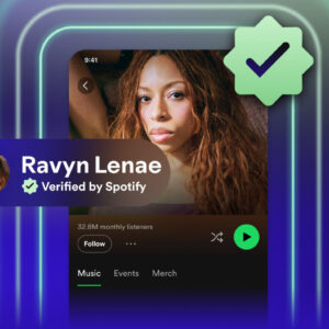 Image article Spotify lance un badge « Vérifié » pour distinguer les artistes humains de l&rsquo;IA