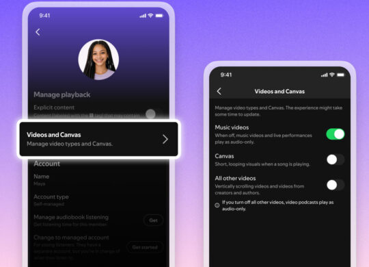 Spotify Option Desactiver Videos
