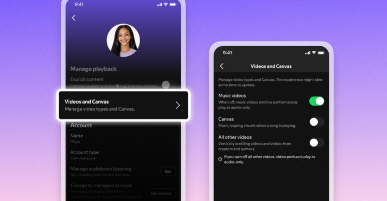 Spotify Option Desactiver Videos