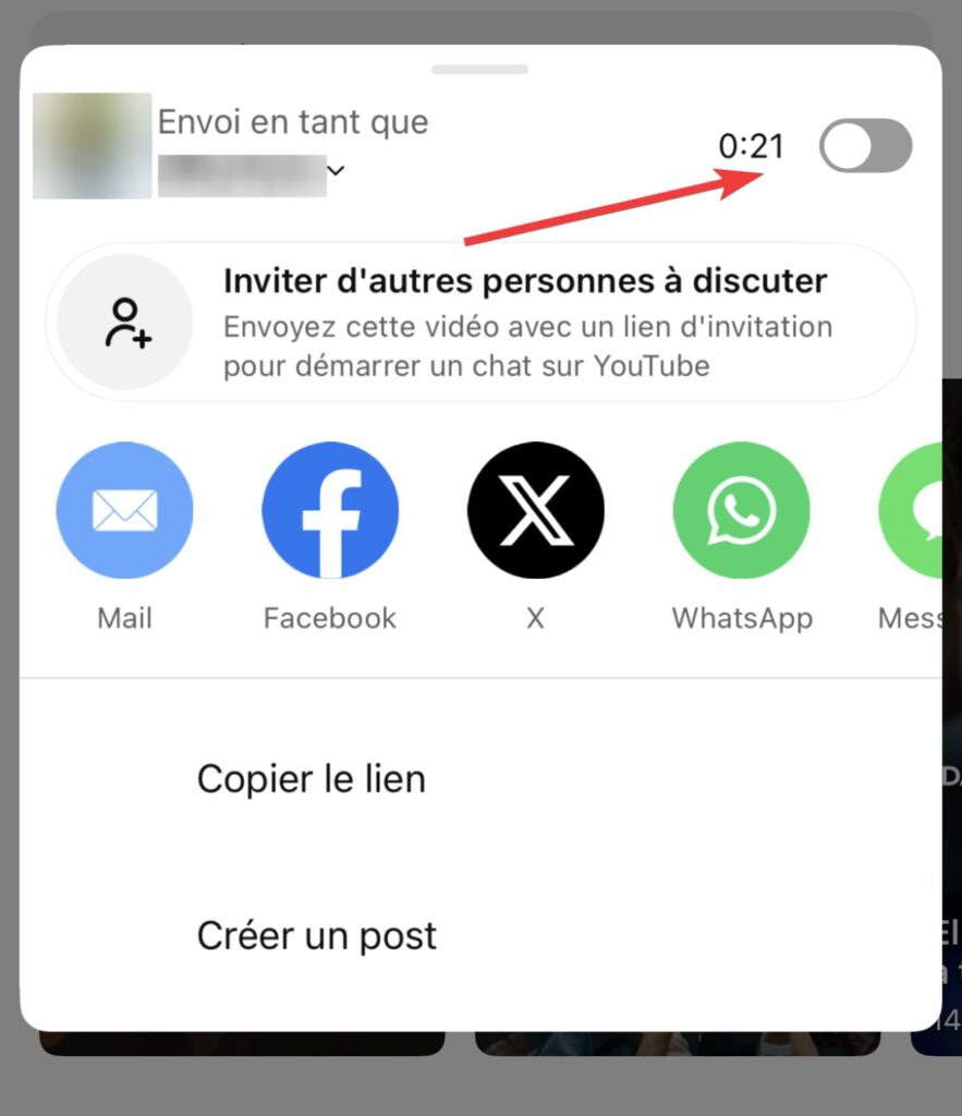 YouTube Partage Liens Horodatages