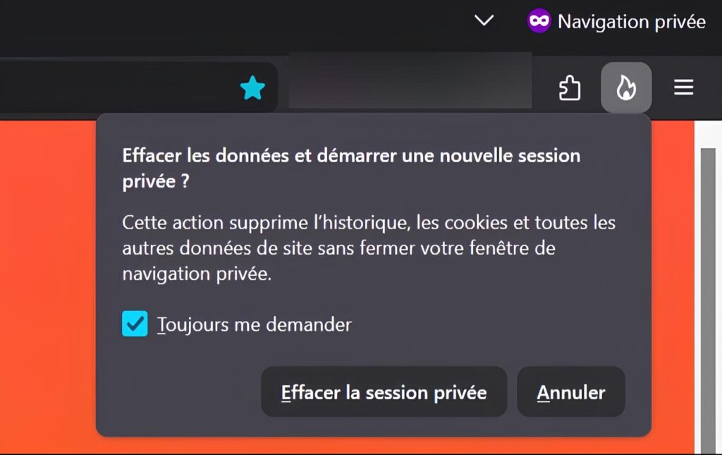 Firefox 151 Effacer Donnees Navigation Privee
