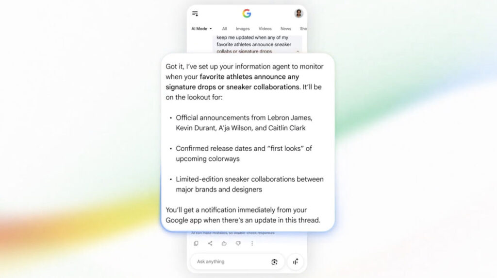 Google Moteur de Recherche Agent IA