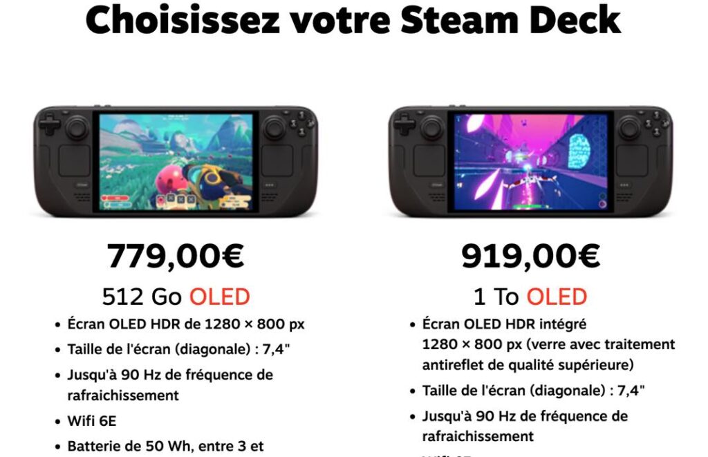 Steam Deck nouvelle tarification
