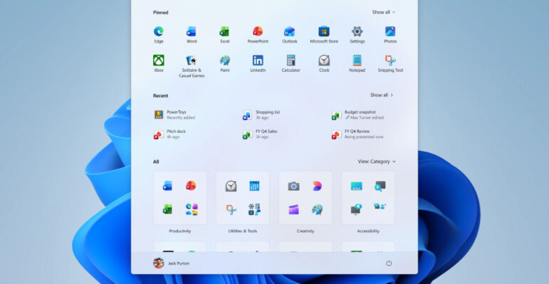 Windows 11 Barre Des Taches En Haut Menu Demarrer