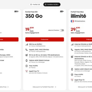 Image article Free Mobile ajoute plus de data à sa Série Free, désormais proposée avec 160 Go en 5G