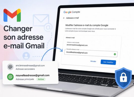 illustration changer adresse email gmail