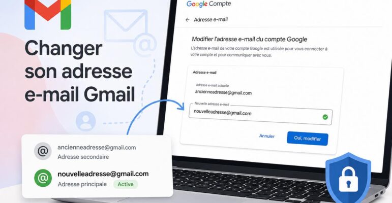 illustration changer adresse email gmail