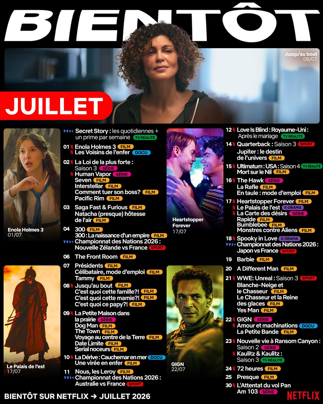 Netflix Juillet 2026