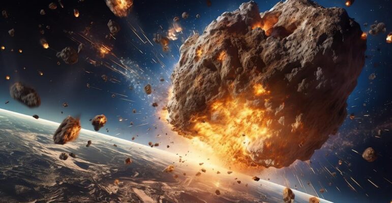 Asteroide explosion