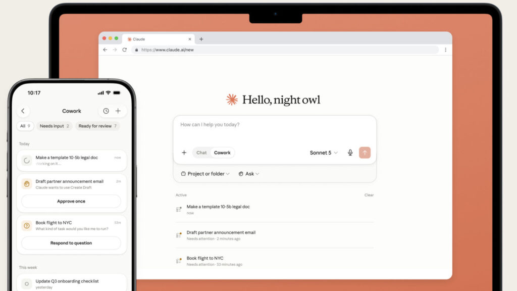 Claude Cowork Application Mobile Web