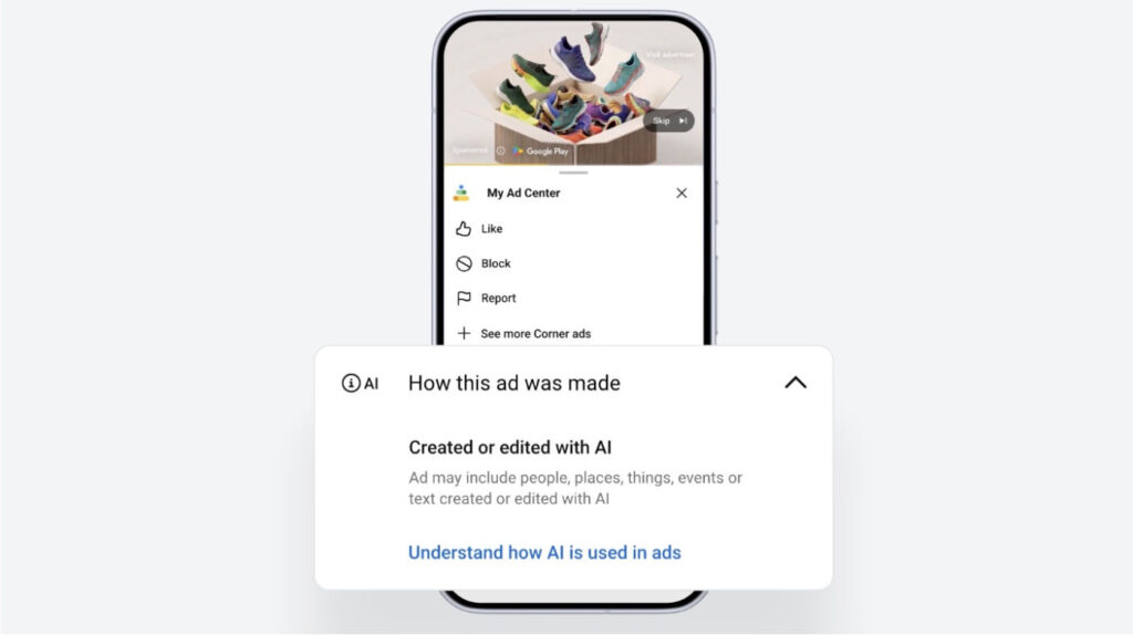 Google Label Publicite Creee Par Intelligence Artificielle IA