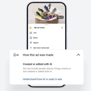 Image article Google va indiquer si une publicité a été créée par IA
