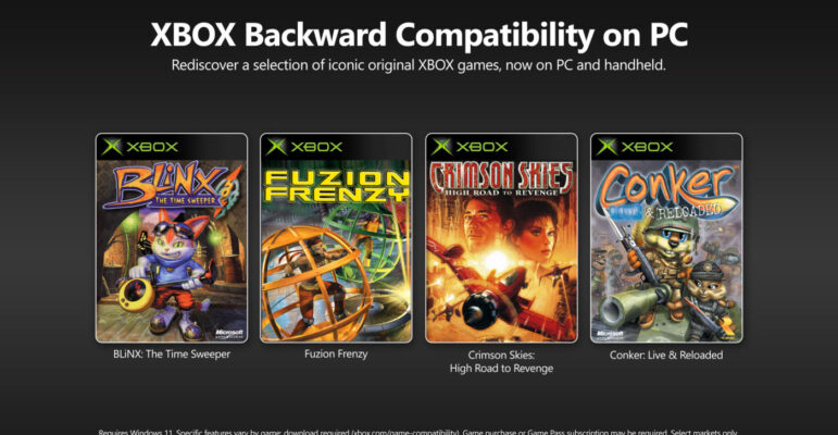 Jeux Xbox Retrocompatibilite PC