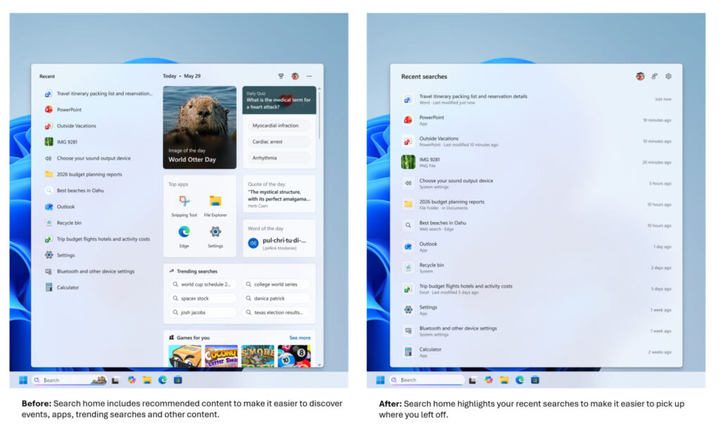Windows 11 Recherche Epuree