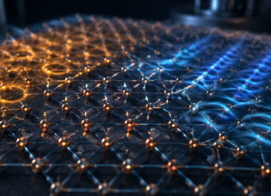 Réseau atomique triangulaire traversé par des ondes de charge