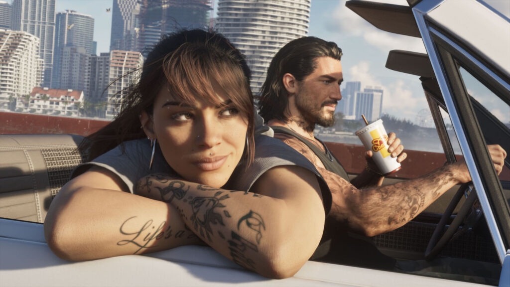 GTA 6 Lucia Jason Voiture Piercing