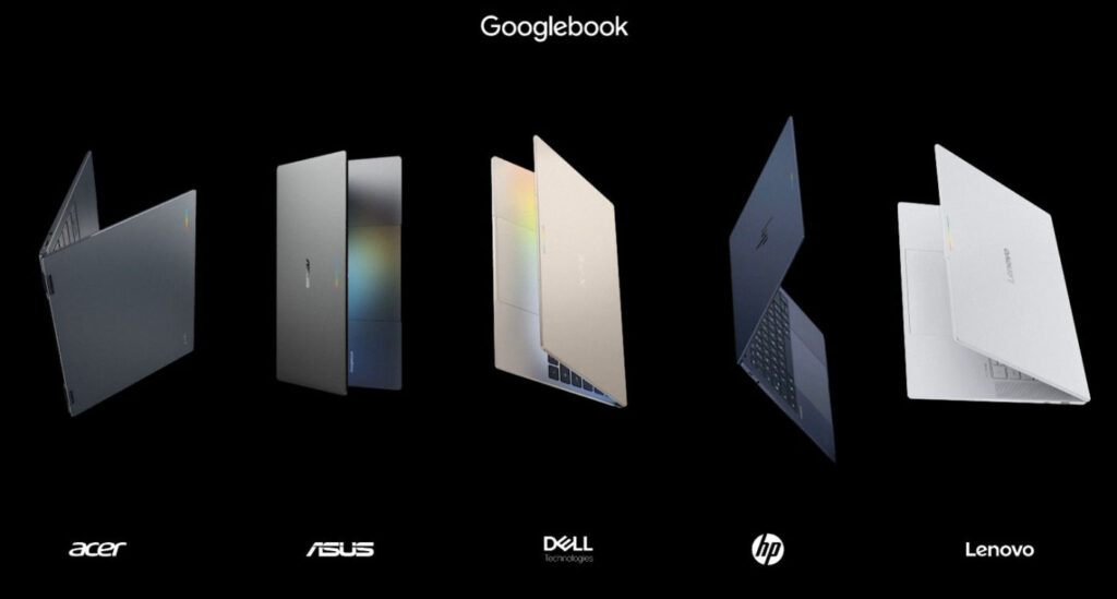 Google Googlebook Acer Asus Dell HP Lenovo