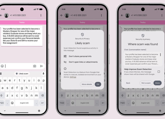 Google Messages Detection Arnaque