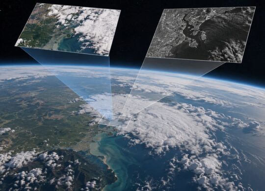Comparaison d’une observation optique et radar d’une même région sous les nuages.