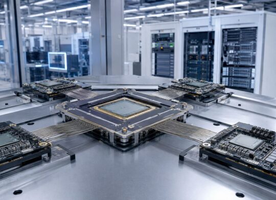 Puces IA modulaires reliées par une interconnexion à haut débit.