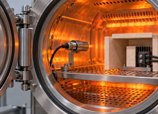Illustration contextuelle d’un capteur alimenté dans une enceinte industrielle à haute température