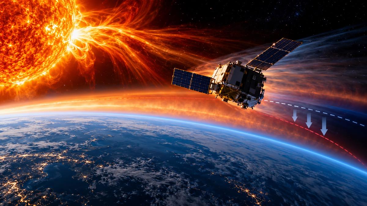 Tempete Solaire Satellite En Orbite Basse