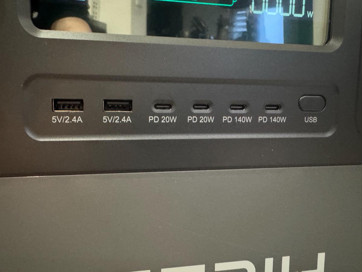 Test AFERIY P280 Ports Usb