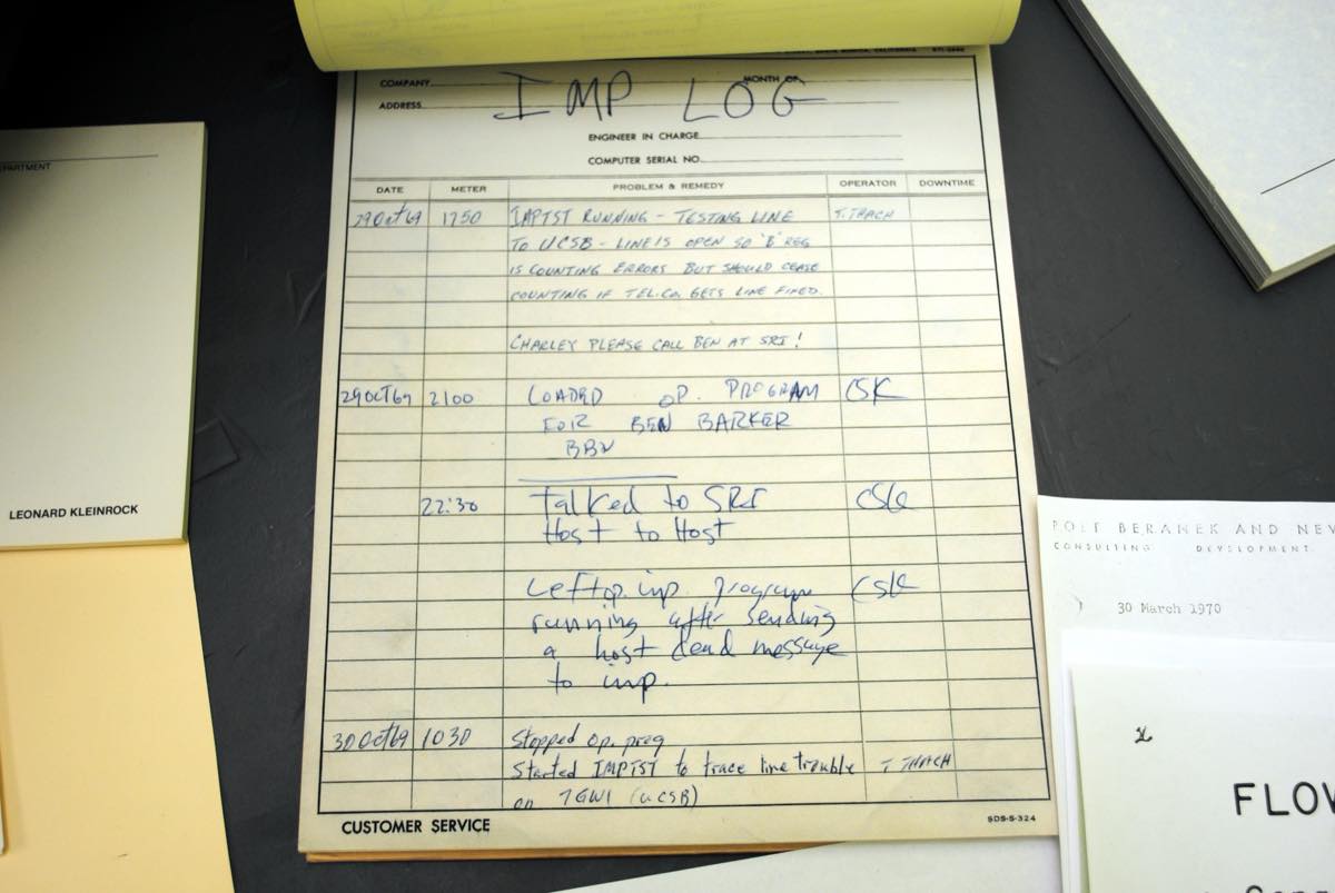 The IMP Log The Very First Message Sent On The Internet 6293913865