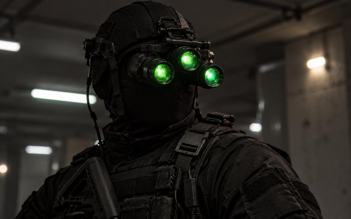 Agent Avec Lunettes Infra Rouge