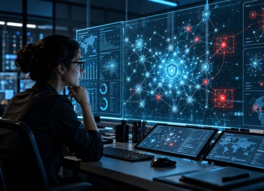 Analyste examinant des alertes de cybersécurité assistées par IA