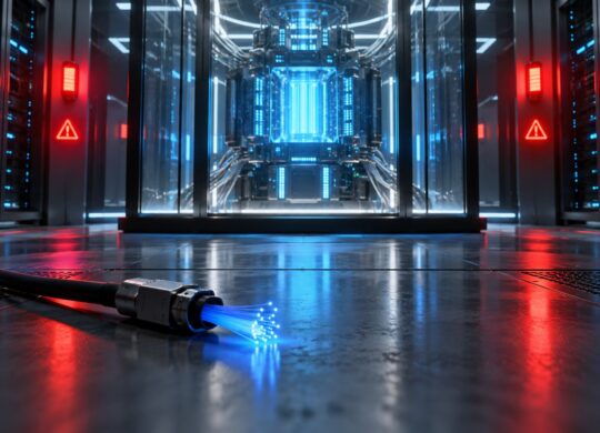 Câble de surveillance débranché dans une salle de serveurs