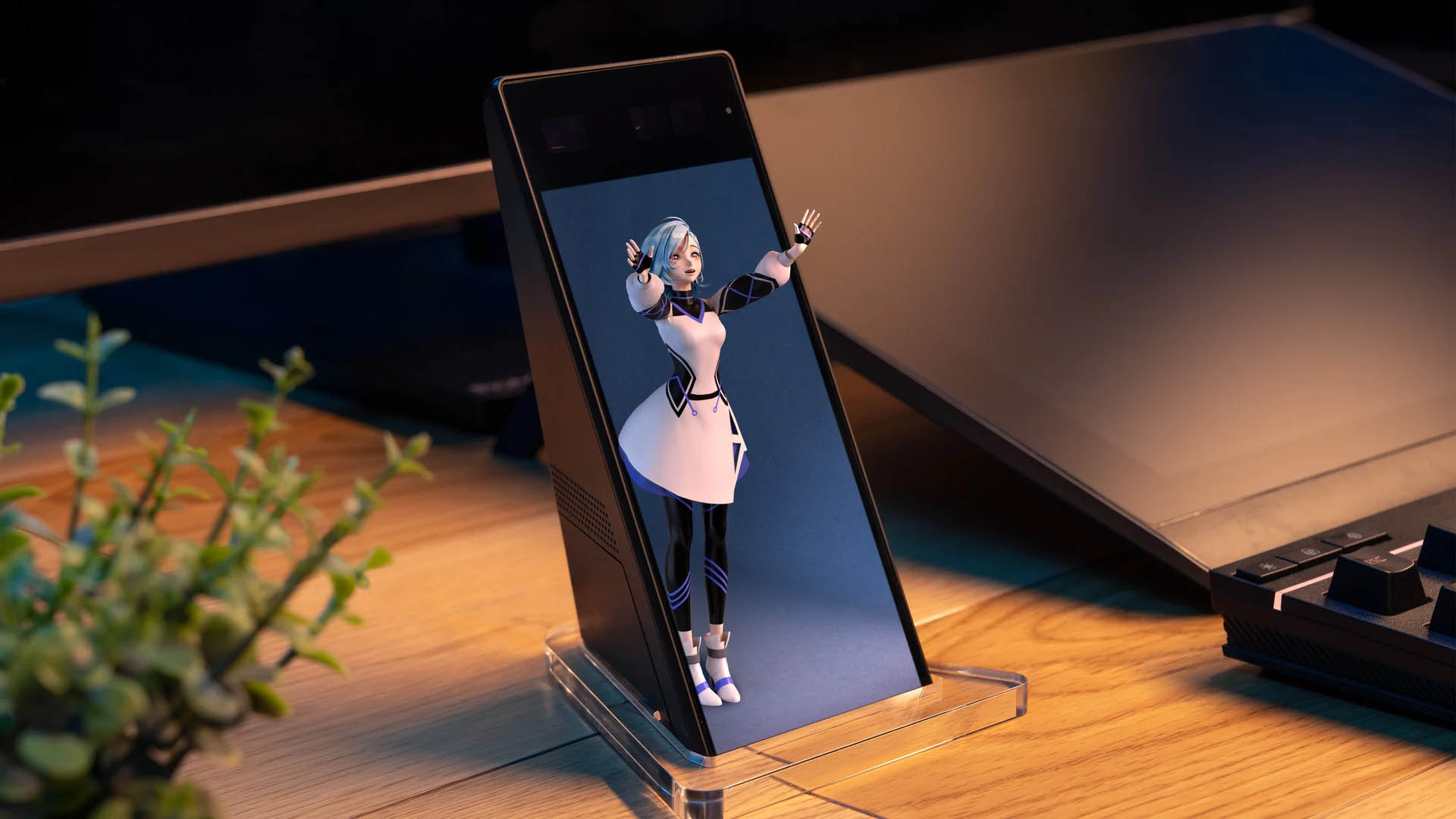 Sony ELF-MN1, écran 3D sans lunettes installé sur un bureau