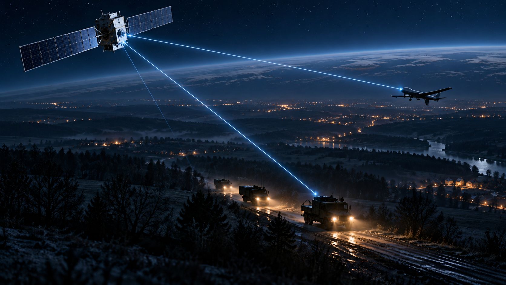 Liaisons satellitaires vers des équipements mobiles en Ukraine